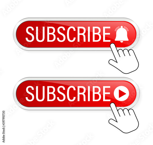 Flat icon with subscribe on white background. Vector illustration graphic design. Comment icon vector. White background. Design element.