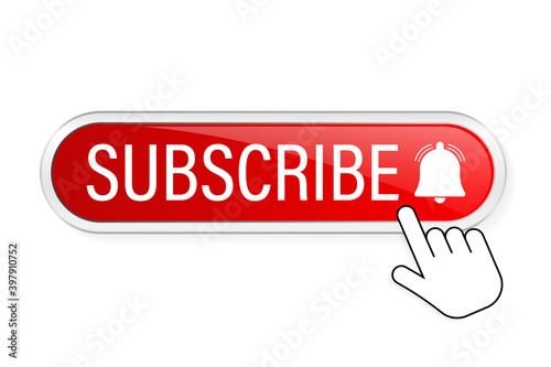 Flat icon with subscribe on white background. Vector illustration graphic design. Comment icon vector. White background. Design element.