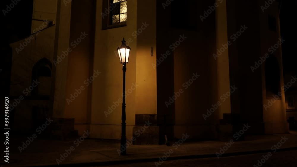 light from street lights in the old town of prague at night in the czech republic
light from street lights in the old town of prague at night in the czech republic