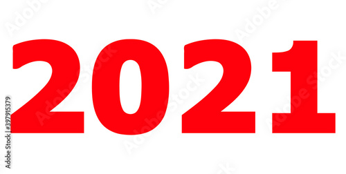 2021 year digits icon with flat style. Isolated vector 2021 year digits icon image on a white background.