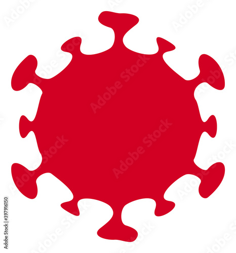 Covid virus icon with flat style. Isolated vector covid virus icon image on a white background.