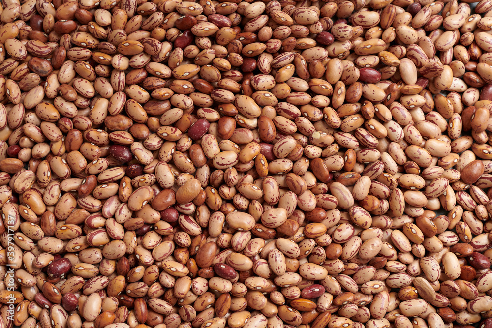 Macro full frame shot of pinto beans. High resolution background image of dry beans. Macro full frame shot of pinto beans. High resolution background image of dry beans.