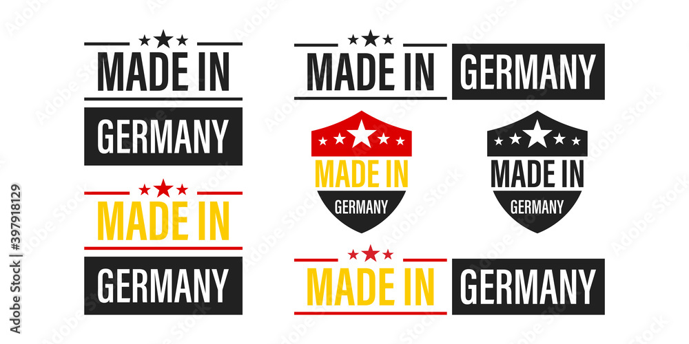 Made in Germany. Set of logos and labels 