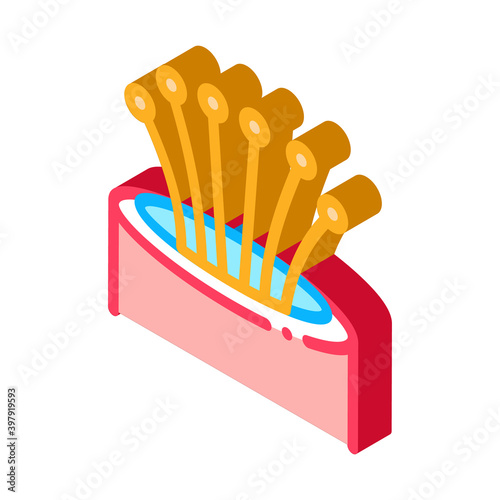 optical fiber cords color icon vector. isometric optical fiber cords sign. color isolated symbol illustration