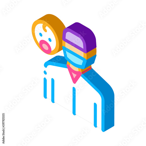 obstetrician doctor color icon vector. isometric obstetrician doctor sign. color isolated symbol illustration