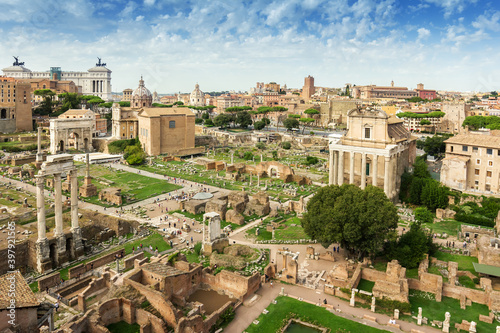 The ruins of the Roman Forum, Rome, Italy