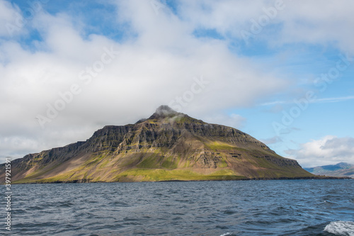 Reydarfjall mountain and Vattarnes land slides in Iceland © Gestur