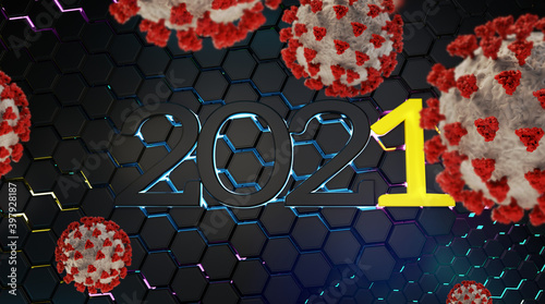 concept of year 2021 creati...