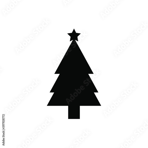 Christmas tree line icon, decorated conifer outline and filled vector sign, linear and full pictogram isolated on white, logo illustration