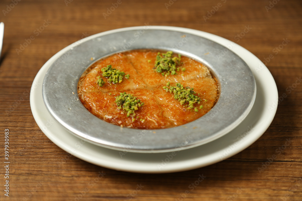 Kanafeh (Künefe) traditional Middle Eastern dessert Kanafeh (Künefe) traditional Middle Eastern dessert
