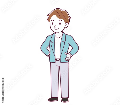 Young and naughty brown-haired man