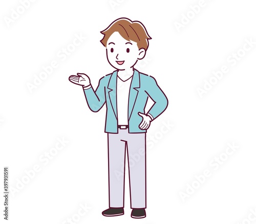 Young and naughty brown-haired man