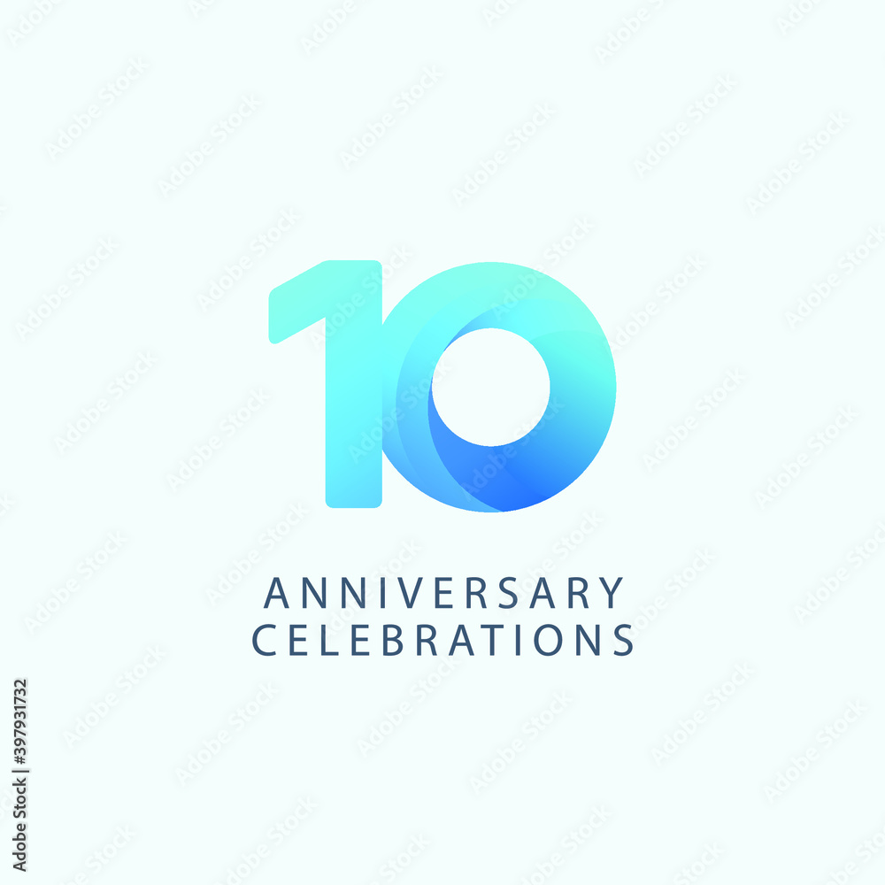 10 years anniversary design template. 10 years anniversary design template.