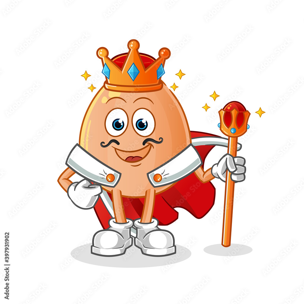 Fototapeta premium egg king vector. cartoon character
