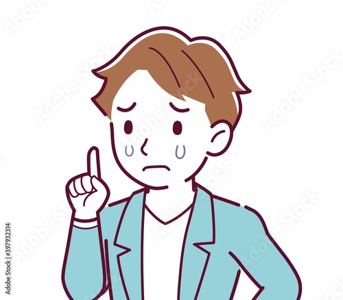 Young and naughty brown-haired man