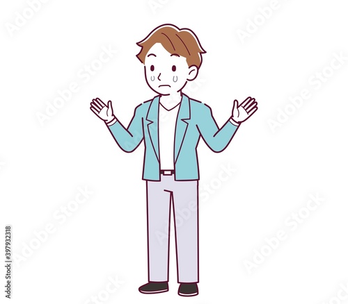 Young and naughty brown-haired man
