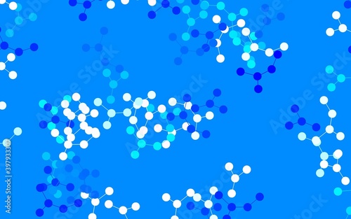 Light BLUE vector backdrop with artificial intelligence data.