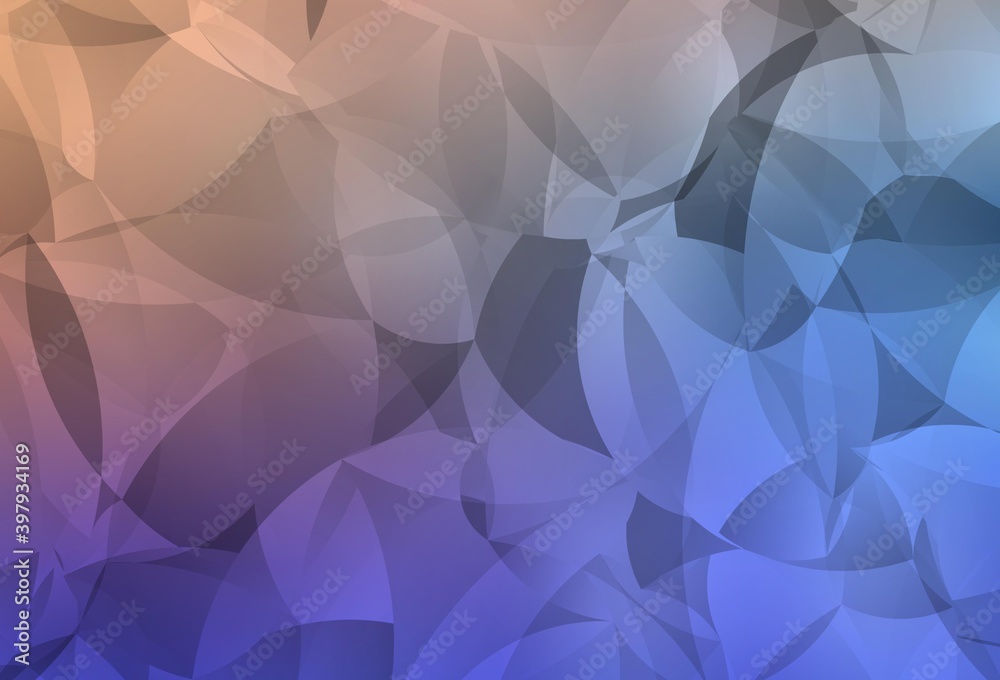 Fototapeta premium Light Blue, Yellow vector abstract mosaic background.