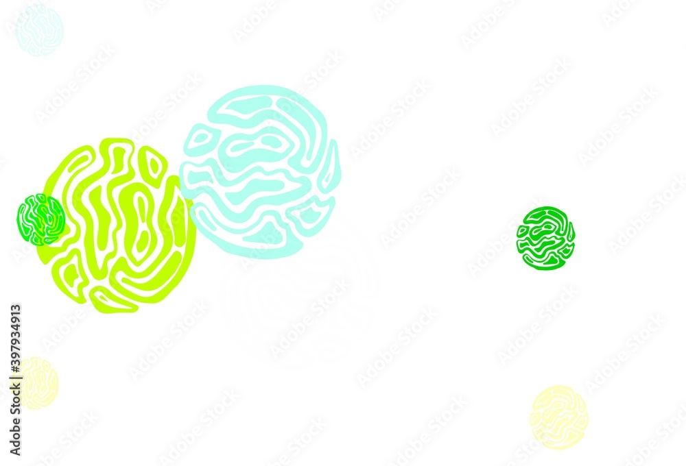 Light Blue, Green vector pattern with spheres. Light Blue, Green vector pattern with spheres.