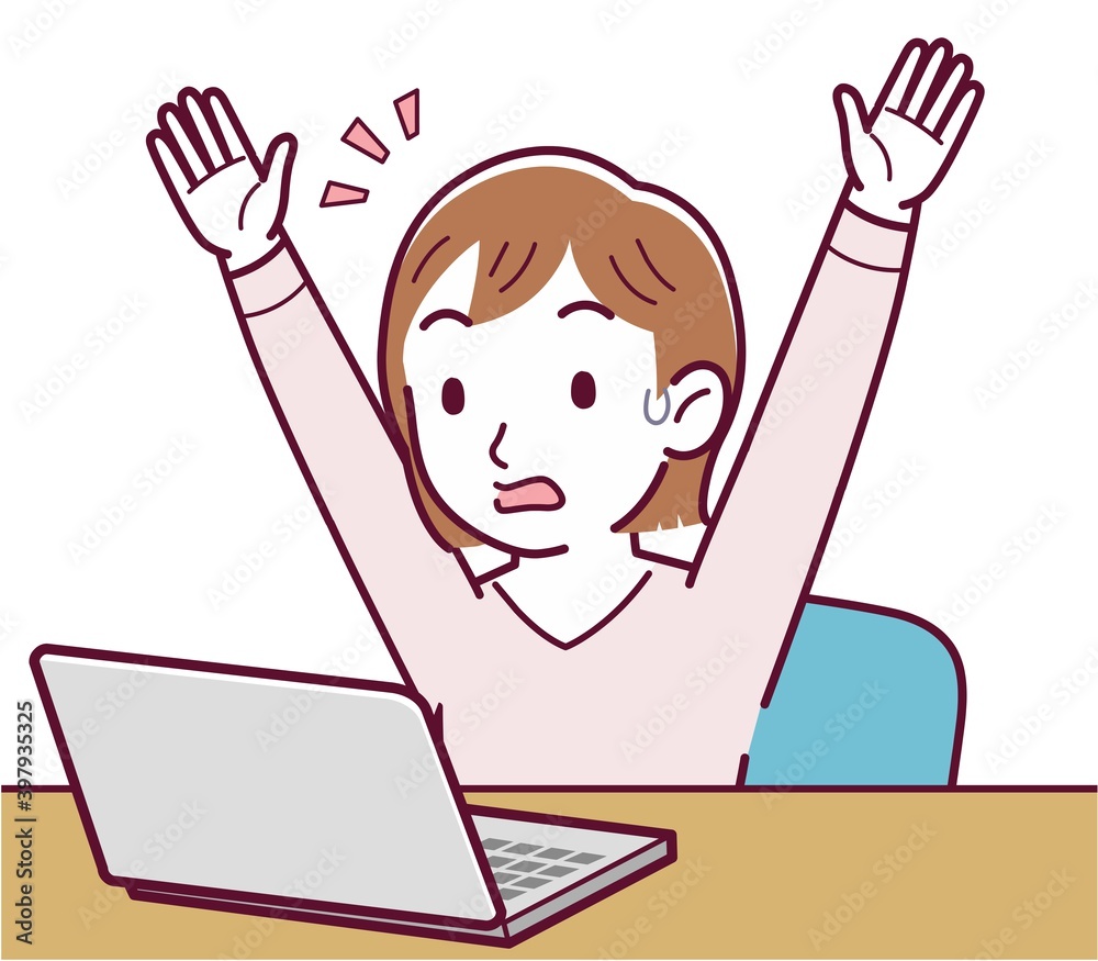 Young woman using a personal computer Young woman using a personal computer