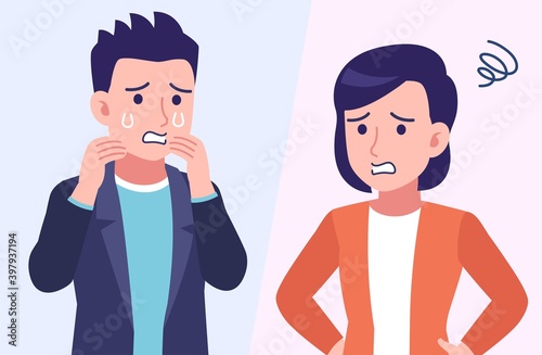 Young and healthy men and women with background