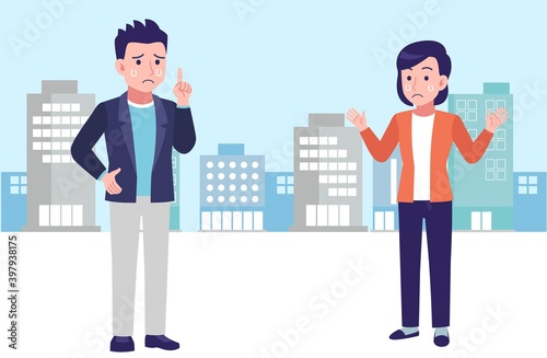 Young and healthy men and women at city