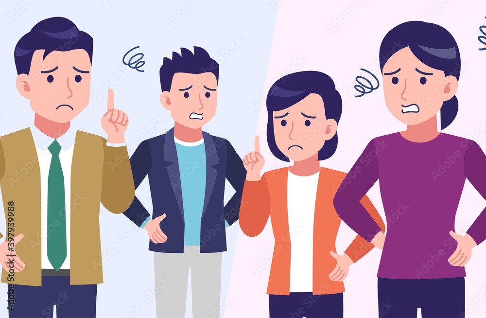 Four young and healthy men and women