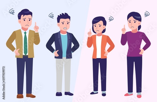 Four young and healthy men and women