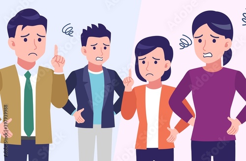 Four young and healthy men and women