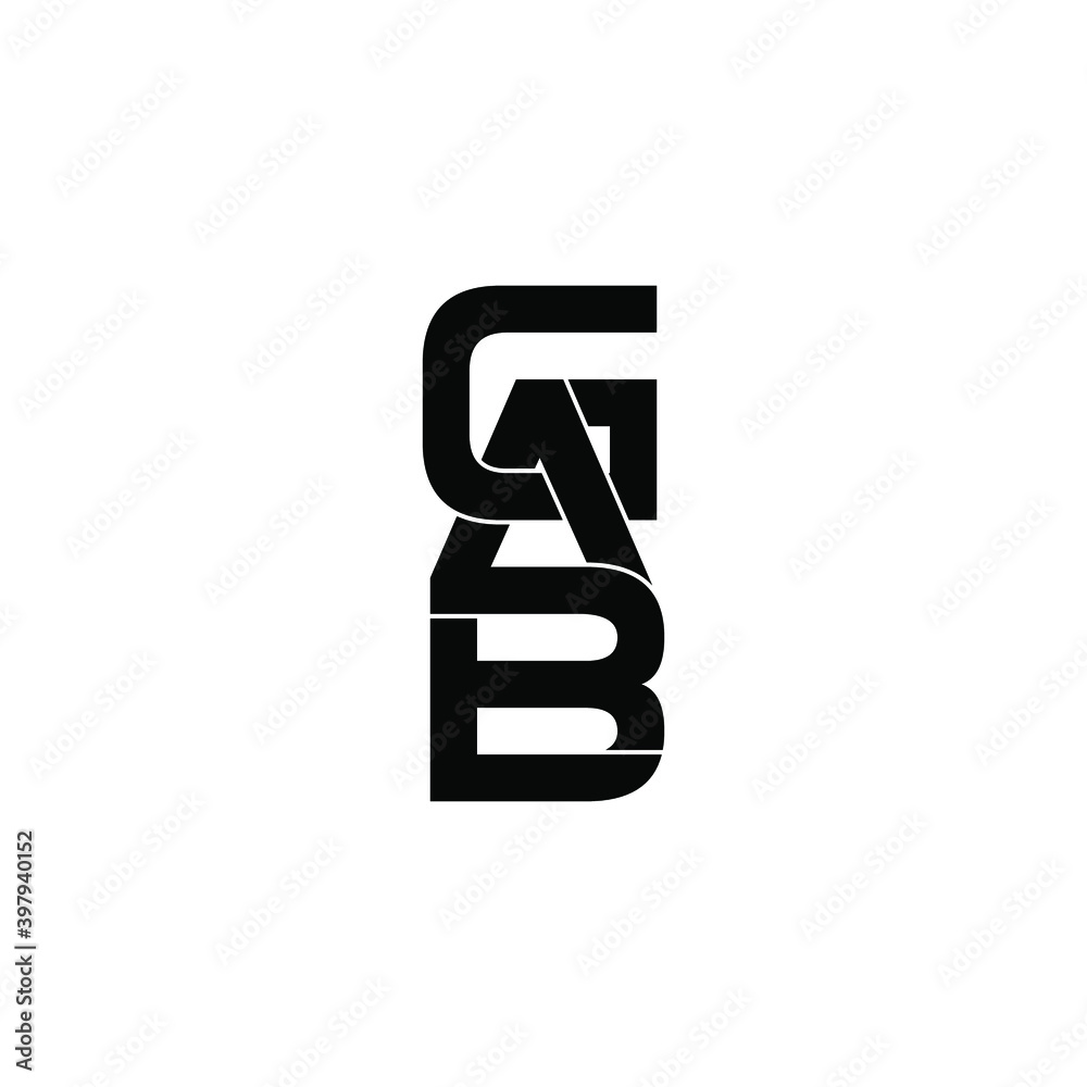 gab letter original monogram logo design gab letter original monogram logo design
