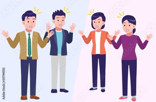 Four young and healthy men and women