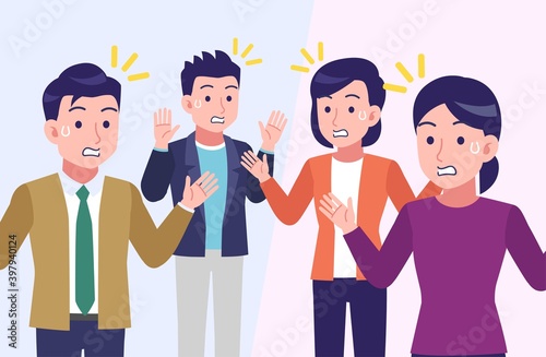 Four young and healthy men and women
