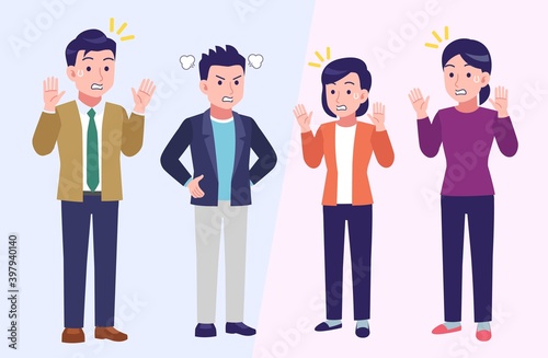 Four young and healthy men and women