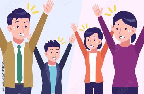 Four young and healthy men and women