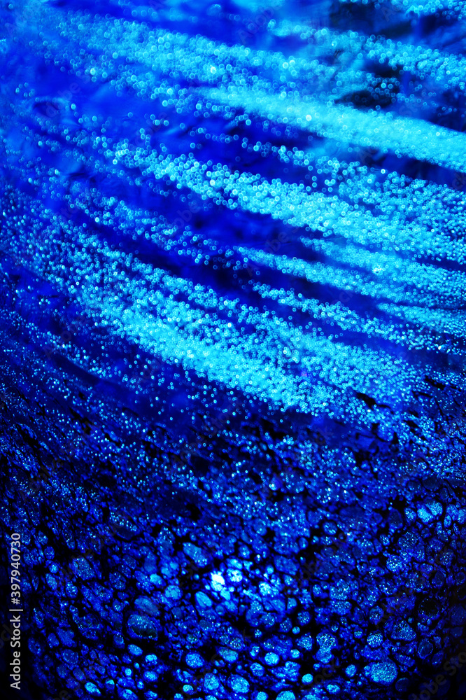 Fototapeta premium 青いガラス