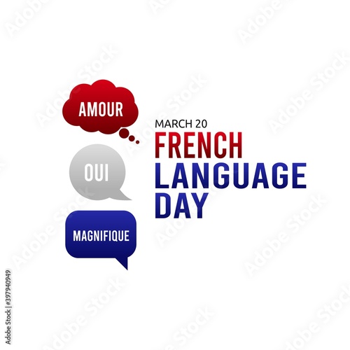 French Language Day Vector Illustration. Suitable for greeting card poster and banner.