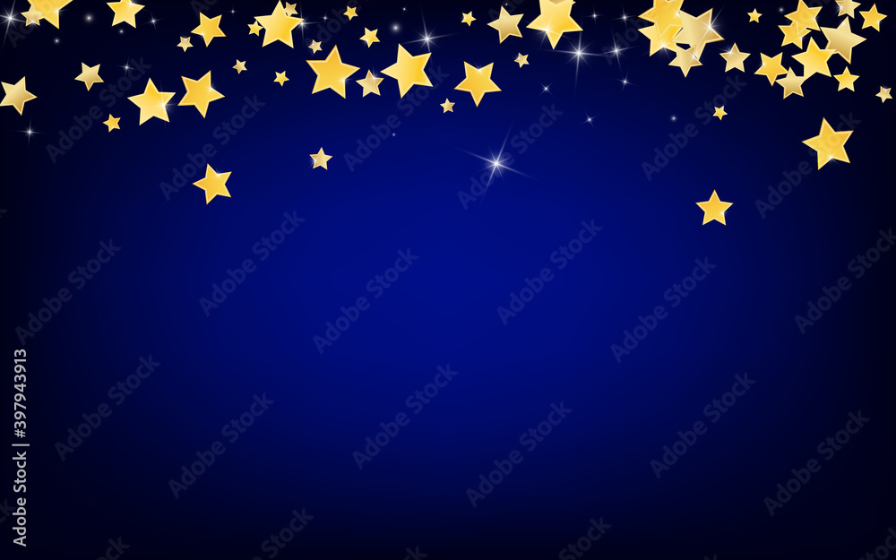 Yellow Twinkle Stars Vector Blue Background. Yellow Twinkle Stars Vector Blue Background.