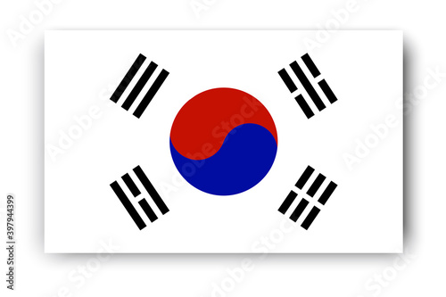 Chinese pattern on white backdrop. Korean traditional vector illustration. Traditional asian symbol isolated. Stock image. EPS 10.