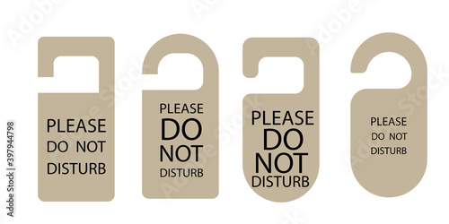 Do not disturb signs. Business vector illustration. Card for paper design. Icon with do not disturb signs. Stock image. EPS 10.