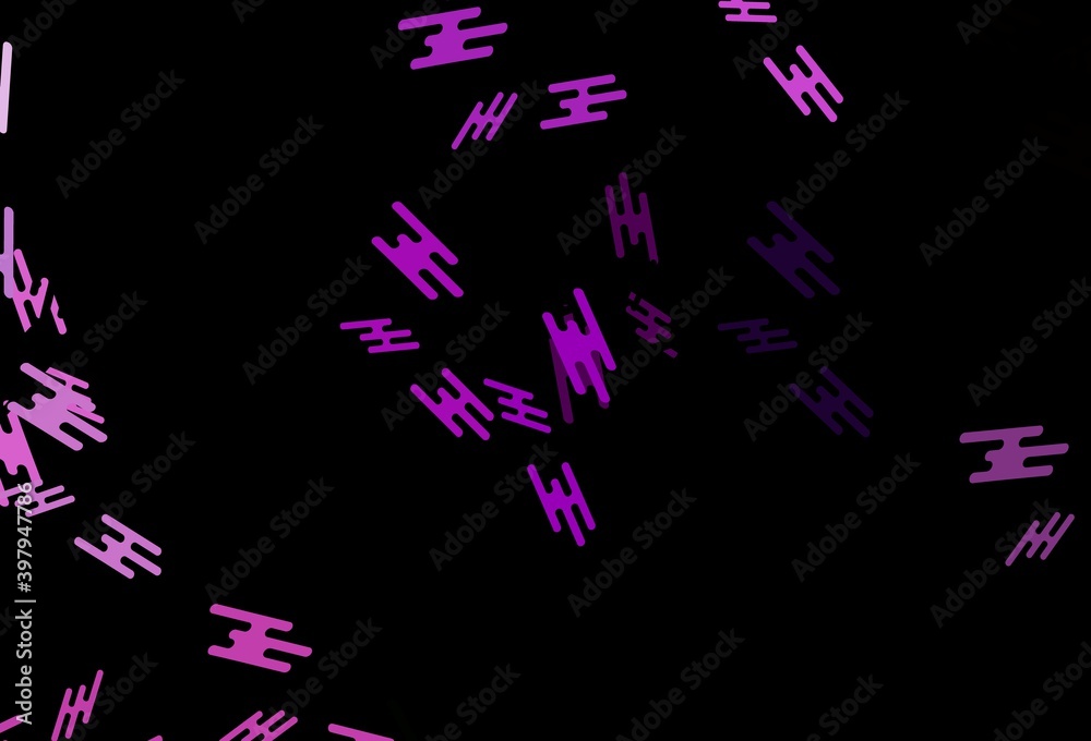 Dark Purple vector background with straight lines.