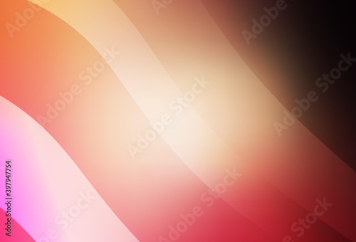 Light Red, Yellow vector glossy abstract backdrop.