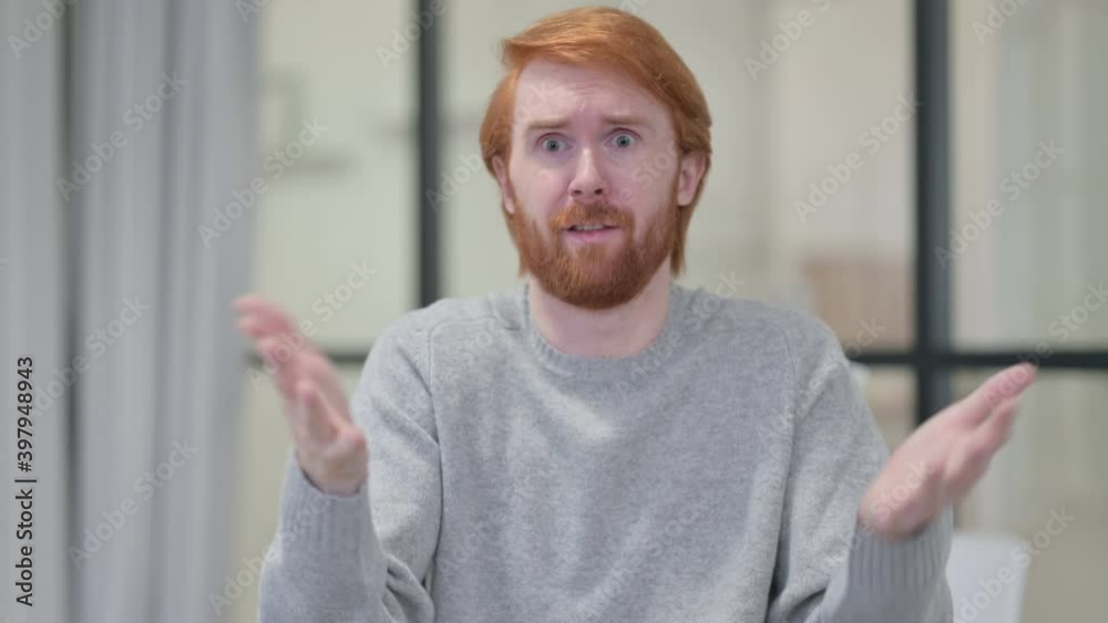Portrait of Young Redhead Man Feeling Angry, Arguing Portrait of Young Redhead Man Feeling Angry, Arguing