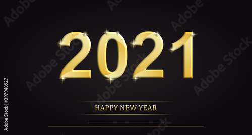  2021 Happy New Year celebrate banner with 2021 numbers creative design, happy new year 2021 typography design, handwritten new year holiday greetings. Vector illustration