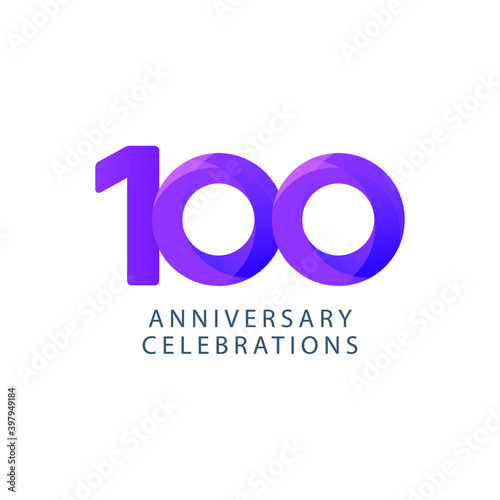 100 years anniversary design template.