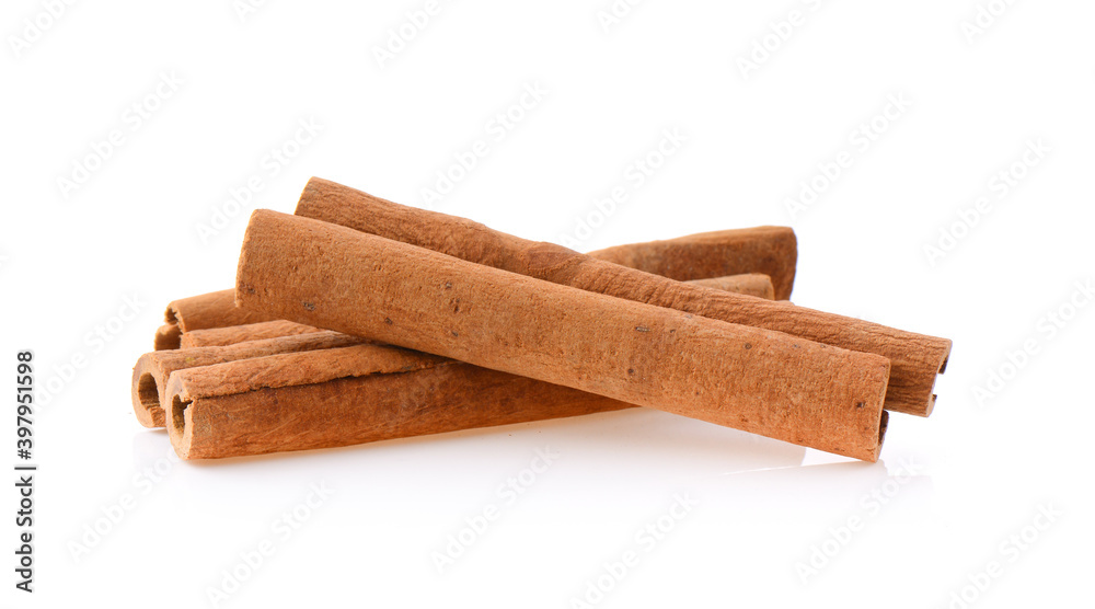 Cinnamon sticks isolated on white background Cinnamon sticks isolated on white background