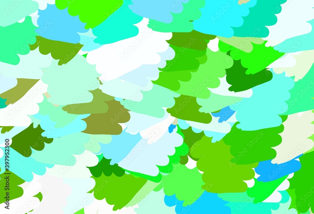 Obraz premium Light Blue, Green vector template with chaotic shapes.