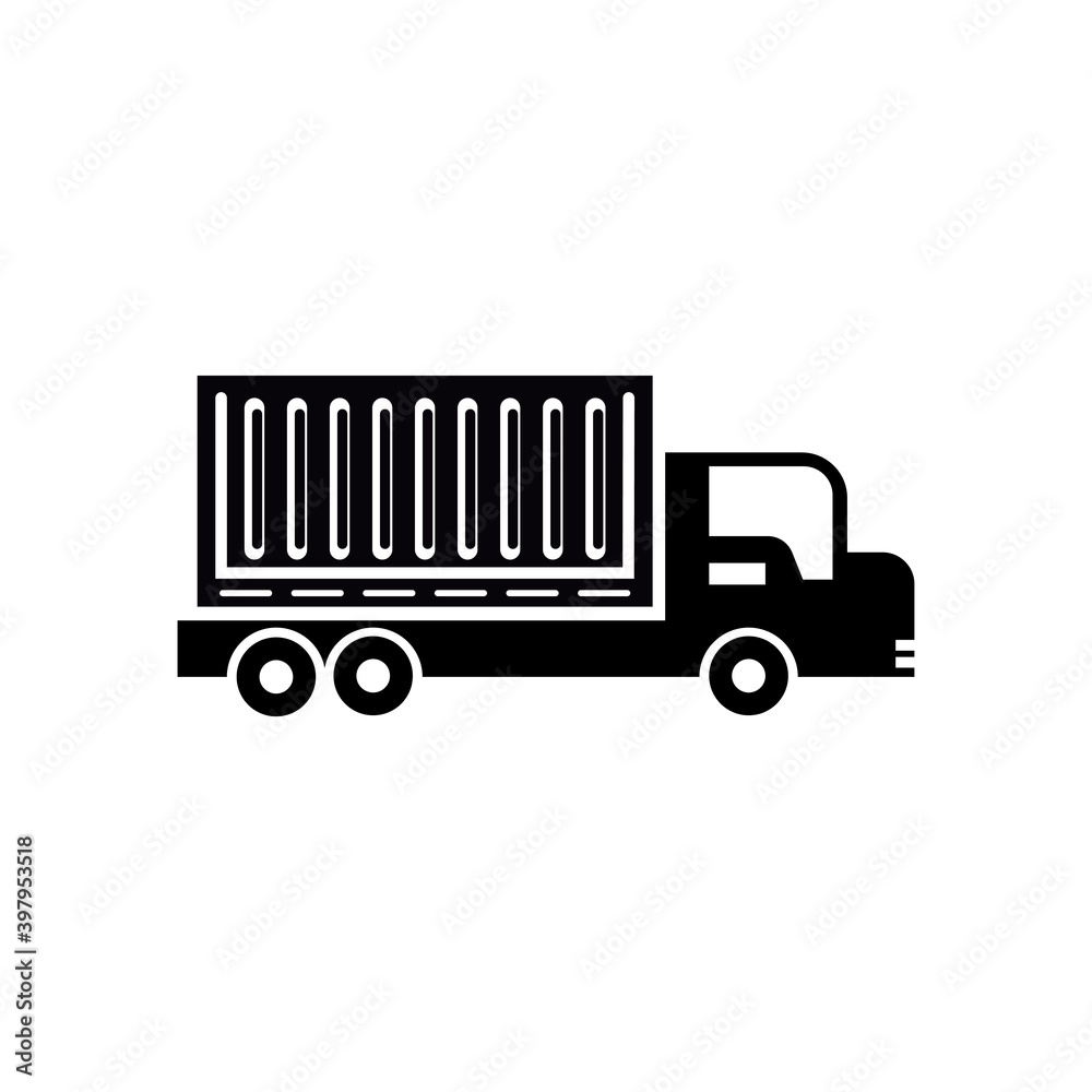 Shipping truck icon design template vector isolated illustration Shipping truck icon design template vector isolated illustration