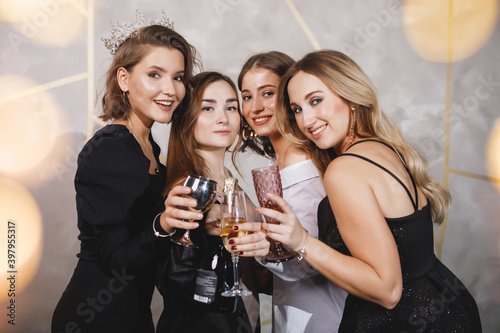Group of women celebrate.