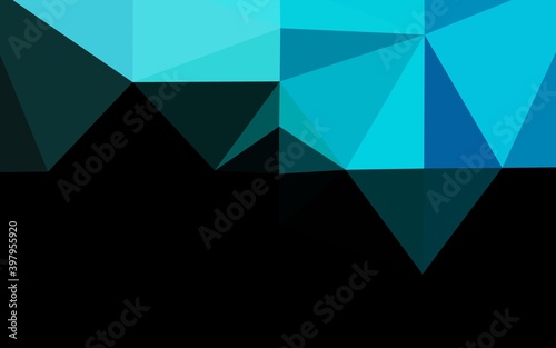 Light Blue, Green vector triangle mosaic cover.