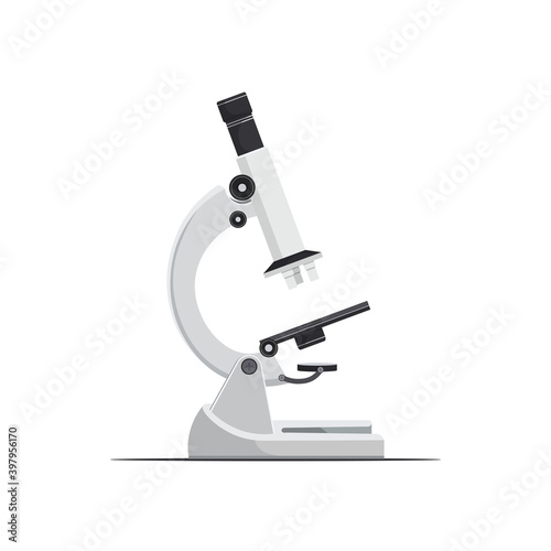 modern magnifying tool microscope icon vaccination immunization anti coronavirus disease vaccine development concept isolated vector illustration